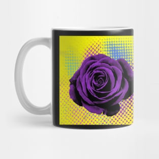 Pop art, rose violet, yellow Mug